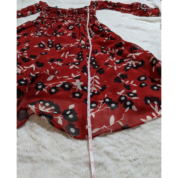 Self-Portrait Off-shoulder Long Sleeve Midi Dress - Picture 8 of 16